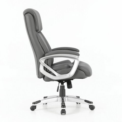 Офисное кресло Brabix Premium Level EX-527 (пружинный блок, рециклированная кожа, серое) 531937 в Нижнем Новгороде - изображение 1
