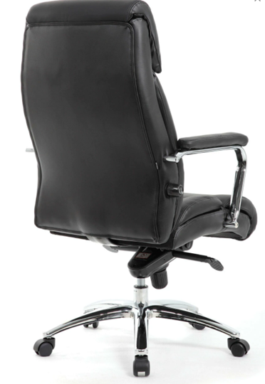 Офисное кресло из натуральной кожи BRABIX PREMIUM "Phaeton EX-502", хром, черное, 530882 в Нижнем Новгороде - изображение 2