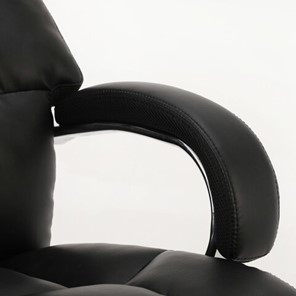 Кресло офисное Brabix Premium Bomer HD-007 (рециклированная кожа, хром, черное) 531939 в Нижнем Новгороде - предосмотр 4