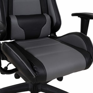 Компьютерное кресло Brabix GT Racer GM-100 (две подушки, экокожа, черное/серое) 531926 в Нижнем Новгороде - предосмотр 8