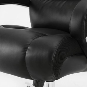 Кресло офисное Brabix Premium Bomer HD-007 (рециклированная кожа, хром, черное) 531939 в Нижнем Новгороде - предосмотр 3