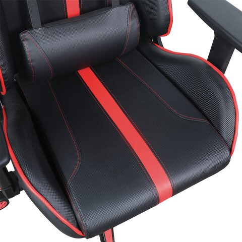 Офисное кресло Brabix GT Carbon GM-120 (две подушки, экокожа, черное/красное) 531931 в Нижнем Новгороде - изображение 8