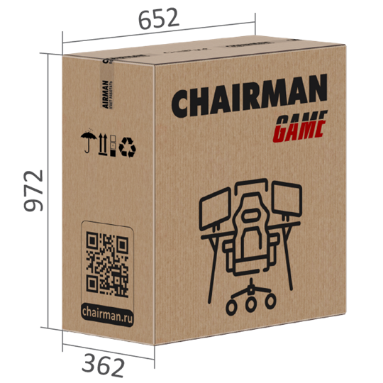 Игровое кресло CHAIRMAN GAME 35 с выдвижной подставкой для ног Ткань черная / Ткань оранжевая в Нижнем Новгороде - изображение 7