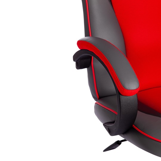 Кресло компьютерное RACER GT new кож/зам/ткань, металлик/красный, арт.13249 в Нижнем Новгороде - изображение 10