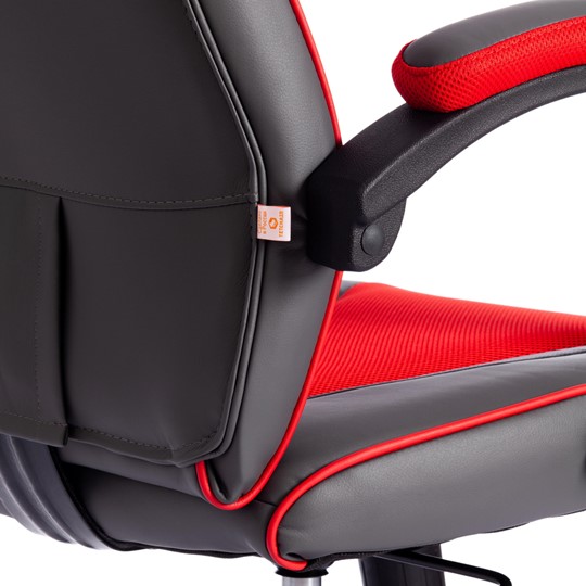 Кресло компьютерное RACER GT new кож/зам/ткань, металлик/красный, арт.13249 в Нижнем Новгороде - изображение 12