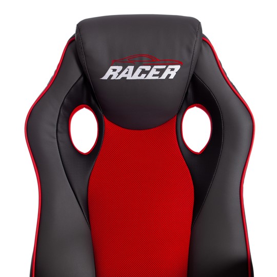 Кресло компьютерное RACER GT new кож/зам/ткань, металлик/красный, арт.13249 в Нижнем Новгороде - изображение 7