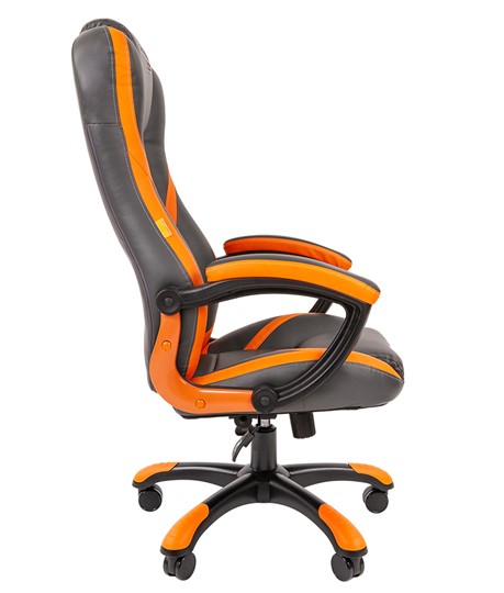 Компьютерное кресло CHAIRMAN GAME 22 эко кожа, серый/оранжевый в Нижнем Новгороде - изображение 4
