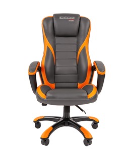 Компьютерное кресло CHAIRMAN GAME 22 эко кожа, серый/оранжевый в Нижнем Новгороде - предосмотр 3