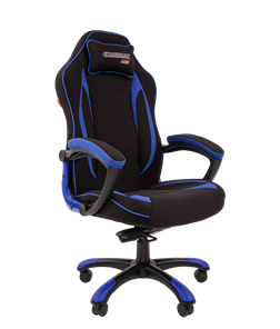 Кресло игровое CHAIRMAN GAME 28 Полиэстер комбинированная ткань синий/черный в Нижнем Новгороде - предосмотр 1
