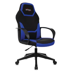 Офисное кресло BRABIX "Alpha GM-018", ткань/экокожа, черное/синее, 532638, GM-018_532638 в Нижнем Новгороде