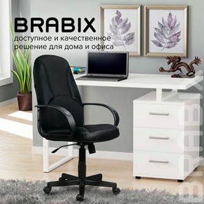 Кресло компьютерное BRABIX "City EX-512", кожзаменитель черный, ткань черная, TW, 531407 в Нижнем Новгороде - предосмотр 10