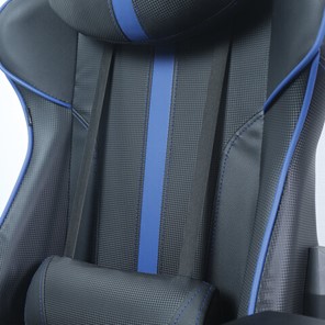 Кресло BRABIX "GT Carbon GM-120", две подушки, экокожа, черное/синее, 531930 в Нижнем Новгороде - предосмотр 9