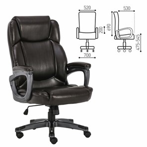 Офисное кресло Brabix Premium Favorite EX-577 (пружинный блок, рециклир. кожа, коричневое) 531936 в Нижнем Новгороде - предосмотр 14