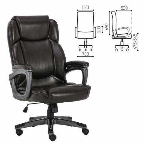Офисное кресло Brabix Premium Favorite EX-577 (пружинный блок, рециклир. кожа, коричневое) 531936 в Нижнем Новгороде - изображение 14