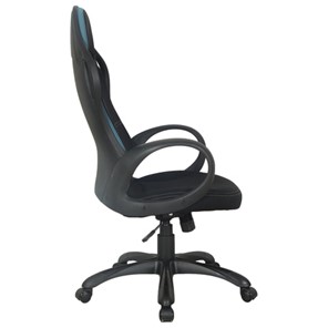 Кресло офисное Brabix Premium Force EX-516 (ткань, черное/вставки синие) 531572 в Нижнем Новгороде - предосмотр 2