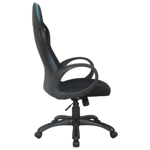 Кресло офисное Brabix Premium Force EX-516 (ткань, черное/вставки синие) 531572 в Нижнем Новгороде - изображение 2
