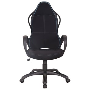 Кресло офисное Brabix Premium Force EX-516 (ткань, черное/вставки синие) 531572 в Нижнем Новгороде - предосмотр 3