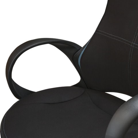 Кресло офисное Brabix Premium Force EX-516 (ткань, черное/вставки синие) 531572 в Нижнем Новгороде - изображение 6