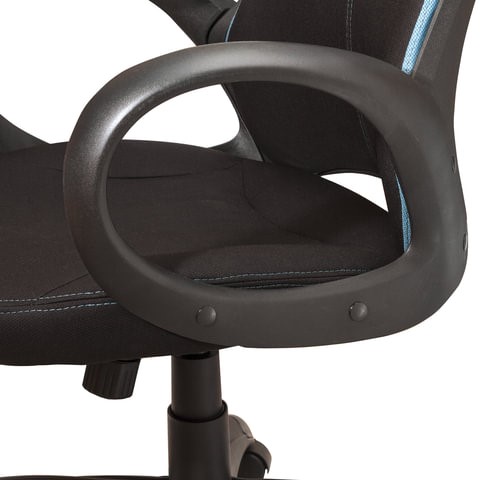 Кресло офисное Brabix Premium Force EX-516 (ткань, черное/вставки синие) 531572 в Нижнем Новгороде - изображение 9