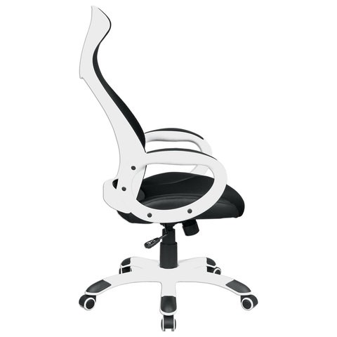 Офисное кресло Brabix Premium Genesis EX-517 (пластик белый, ткань/экокожа/сетка черная) 531573 в Нижнем Новгороде - изображение 2