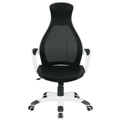 Офисное кресло Brabix Premium Genesis EX-517 (пластик белый, ткань/экокожа/сетка черная) 531573 в Нижнем Новгороде - изображение 3