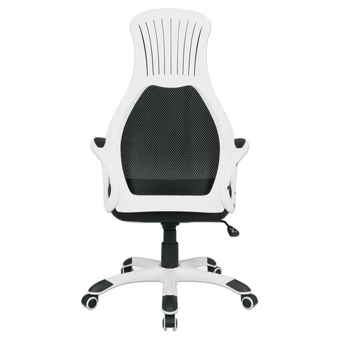 Офисное кресло Brabix Premium Genesis EX-517 (пластик белый, ткань/экокожа/сетка черная) 531573 в Нижнем Новгороде - изображение 4