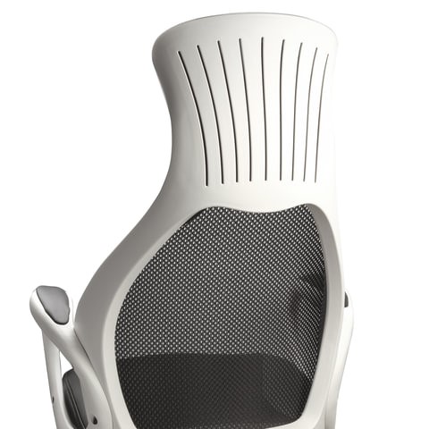 Офисное кресло Brabix Premium Genesis EX-517 (пластик белый, ткань/экокожа/сетка черная) 531573 в Нижнем Новгороде - изображение 7