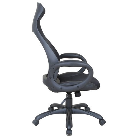 Кресло компьютерное Brabix Premium Genesis EX-517 (пластик черный, ткань/экокожа/сетка черная)   531574 в Нижнем Новгороде - изображение 2