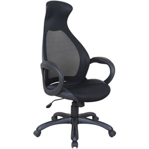 Кресло компьютерное Brabix Premium Genesis EX-517 (пластик черный, ткань/экокожа/сетка черная)   531574 в Нижнем Новгороде - предосмотр