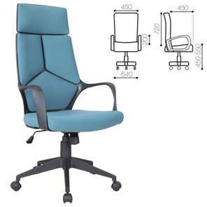 Кресло офисное Brabix Premium Prime EX-515 (ткань, голубое) 531568 в Нижнем Новгороде - предосмотр 1
