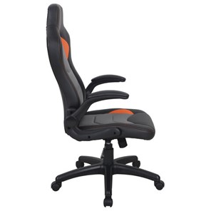 Офисное кресло BRABIX "Skill GM-005", откидные подлокотники, экокожа, черное/оранжевое, 532495 в Нижнем Новгороде - предосмотр 1