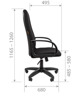 Компьютерное кресло CHAIRMAN 279T, ткань Т-08 черный в Нижнем Новгороде - предосмотр 4