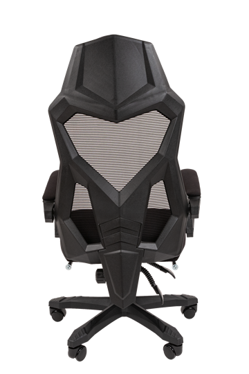 Кресло компьютерное CHAIRMAN 571 с подставкой для ног , Сетчатый акрил черный / Полиэстер черный в Нижнем Новгороде - изображение 4