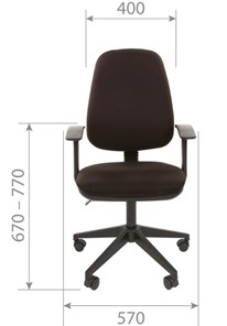 Офисное кресло CHAIRMAN 661 Ткань стандарт 15-21 черная в Нижнем Новгороде - предосмотр 3