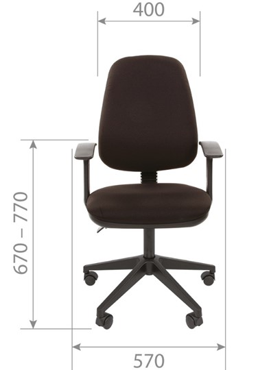 Офисное кресло CHAIRMAN 661 Ткань стандарт 15-21 черная в Нижнем Новгороде - изображение 3
