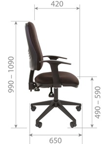 Офисное кресло CHAIRMAN 661 Ткань стандарт 15-21 черная в Нижнем Новгороде - предосмотр 4
