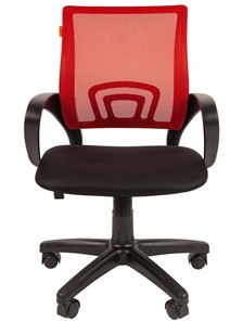 Кресло компьютерное CHAIRMAN 696 black Сетчатый акрил DW69 красный в Нижнем Новгороде - предосмотр 4
