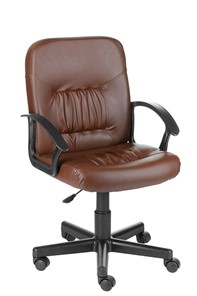 Кресло офисное Чат кожзам коричневый в Нижнем Новгороде - предосмотр