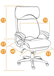 Компьютерное кресло DUKE флок/ткань, коричневый/бронза, 6/TW-21 арт.14043 в Нижнем Новгороде - предосмотр 23