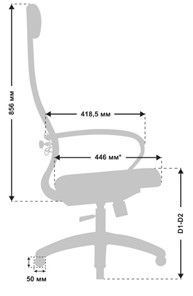 Офисное кресло МЕТТА B 1m 5/K116, Основание 17833 светло-коричневый в Нижнем Новгороде - предосмотр 3