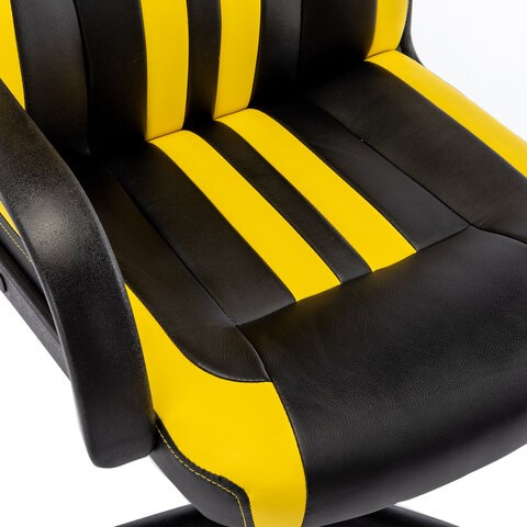 Офисное кресло RABIX "Stripe GM-202", экокожа, черное/желтое, 532510 в Нижнем Новгороде - изображение 6
