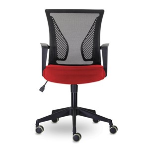 Кресло офисное Brabix Wings MG-309 (пластик черный, сетка, черное/красное) 532014 в Нижнем Новгороде - предосмотр