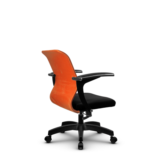 Кресло компьютерное SU-M-4/подл.160/осн.001, Оранжевый/Черный в Нижнем Новгороде - изображение 2