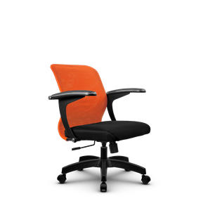 Кресло компьютерное SU-M-4/подл.160/осн.001, Оранжевый/Черный в Нижнем Новгороде - предосмотр