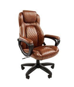 Кресло офисное CHAIRMAN 432, экокожа, цвет коричневый в Нижнем Новгороде - предосмотр