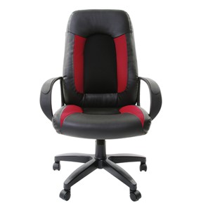 Офисное кресло Brabix Strike EX-525 (экокожа черная, ткань черная/бордовая, TW) в Нижнем Новгороде