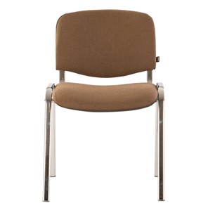 Офисный стул Brabix Iso CF-001 (хромированный каркас, ткань коричневая) 531421 в Нижнем Новгороде - предосмотр