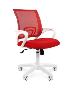 Кресло офисное CHAIRMAN 696 white, ткань, цвет красный в Нижнем Новгороде - предосмотр