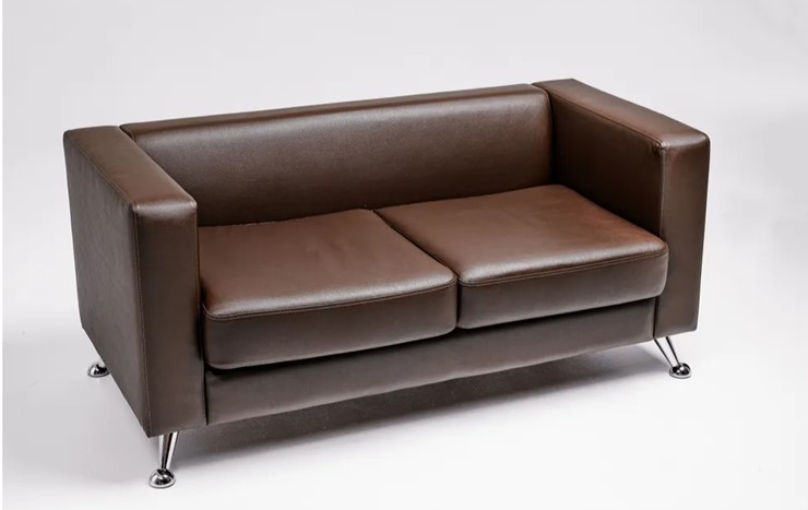 Комплект мебели Альбиони коричневый кожзам  диван 2Д + кресло в Нижнем Новгороде - изображение 2