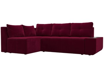 Угловой диван для гостиной Амадэус, Бордовый (микровельвет) в Нижнем Новгороде - предосмотр